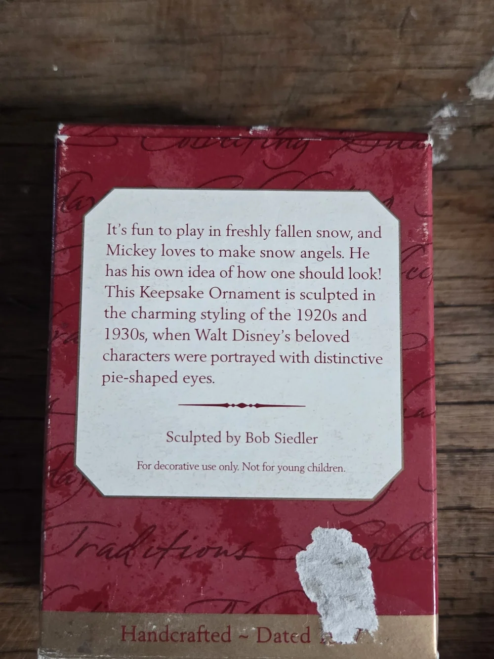 Hallmark Keepsake Ornament Mickey's Snow Angel - Red, Black, White, Yellow, Blue